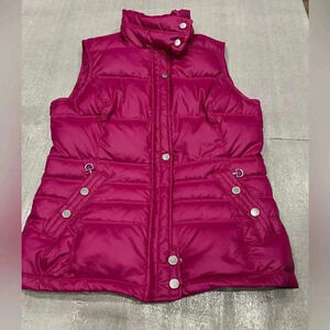 [S]Ariat Pink Red Women Duck Down Puffer  Vest